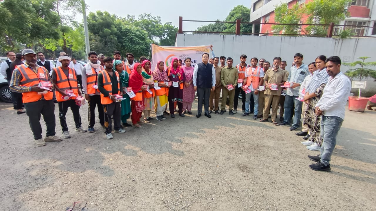 DLSA organized a program for sanitation workers and supervisors at the District Court premises.